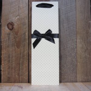Elegant White With Black Dots Gift Bag