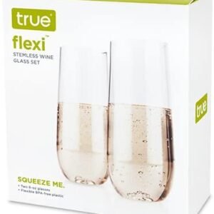 Flexi Champagne Flute 2 Glass Set by True
